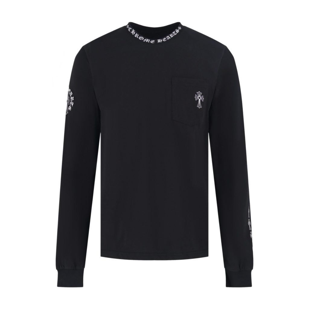 Classic Oval Printed Sweater In Black – Sk778