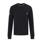 Classic Oval Printed Sweater In Black – Sk778