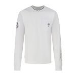 Classic Oval Printed Sweater In White – Sk779
