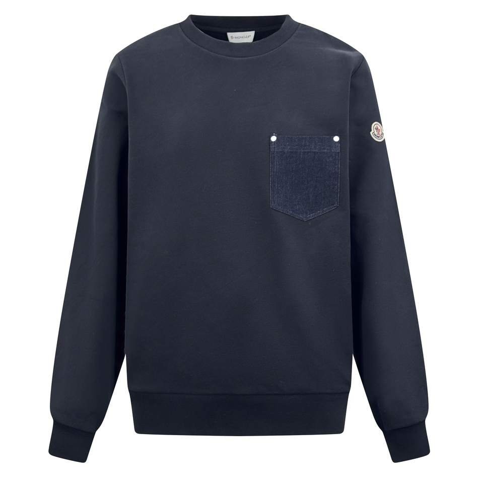 Cotton And Denim Sweatshirt In Blue – Sk771