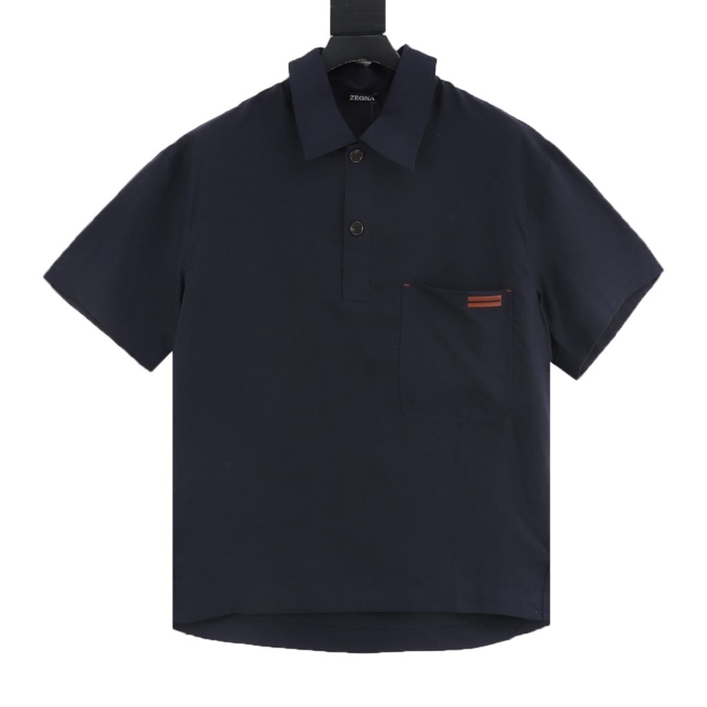 Cotton Polo Shirt In Black