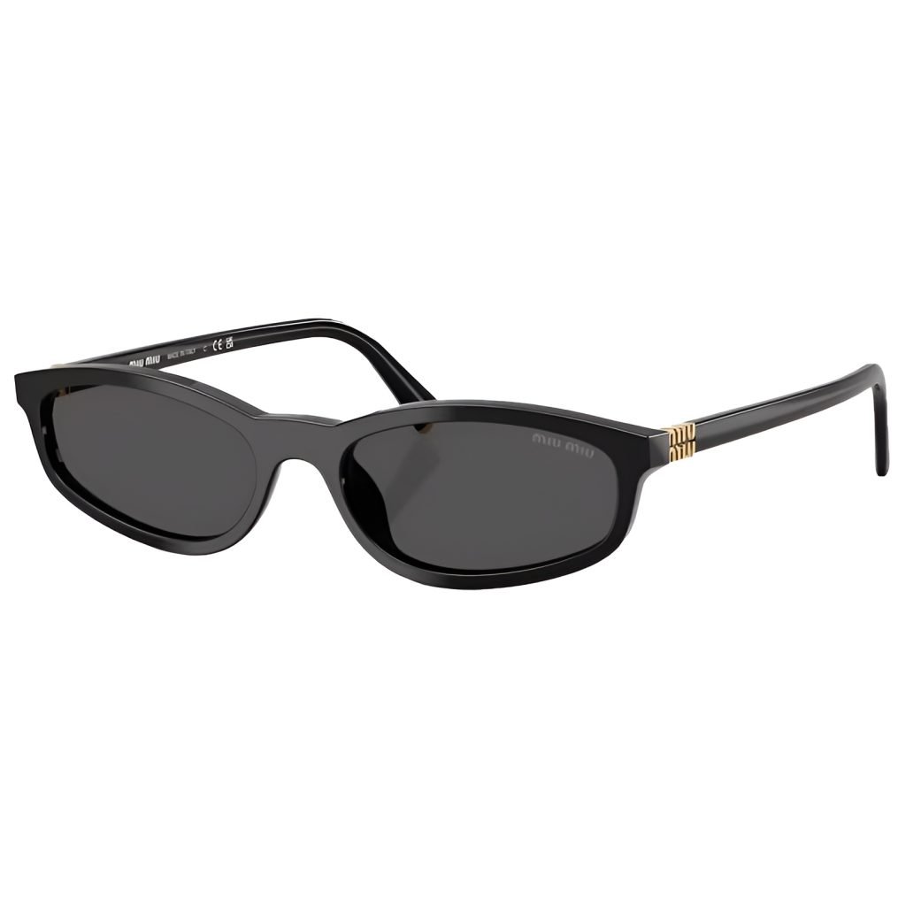 Acetate Oval Sunglasses In Black Mua06S-F – Sg203