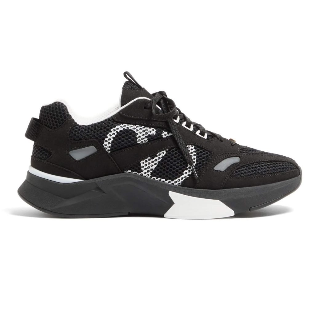 Demivee Mesh And Suede Sneakers In Black – Vl225