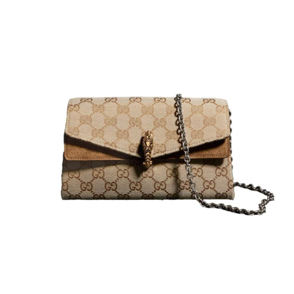 Dionysus Small Shoulder Bag Beige GG Canvas