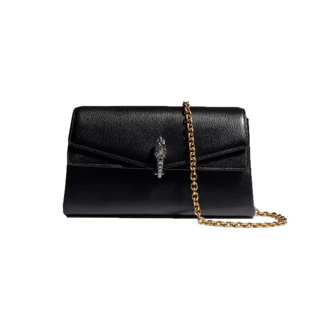 Dionysus Small Shoulder Bag Black Leather