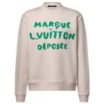 Embroidered Signature Sweatshirt In Light Beige 1Ak6I2 – Sk799