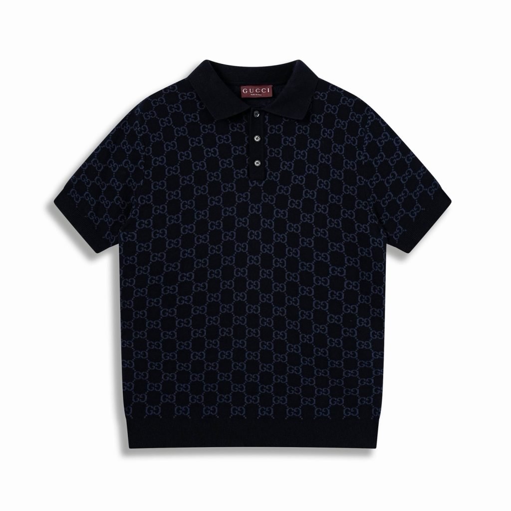 GG Cotton Silk Jacquard Polo Shirt