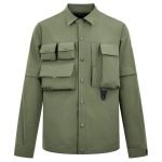 Green Tara Stretch Nylon Utility Jacket
