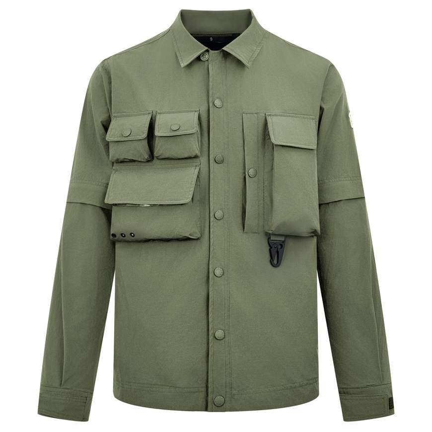 Green Tara Stretch Nylon Utility Jacket