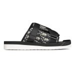 Alpha Sandals Black Oblique Jacquard – Cds42