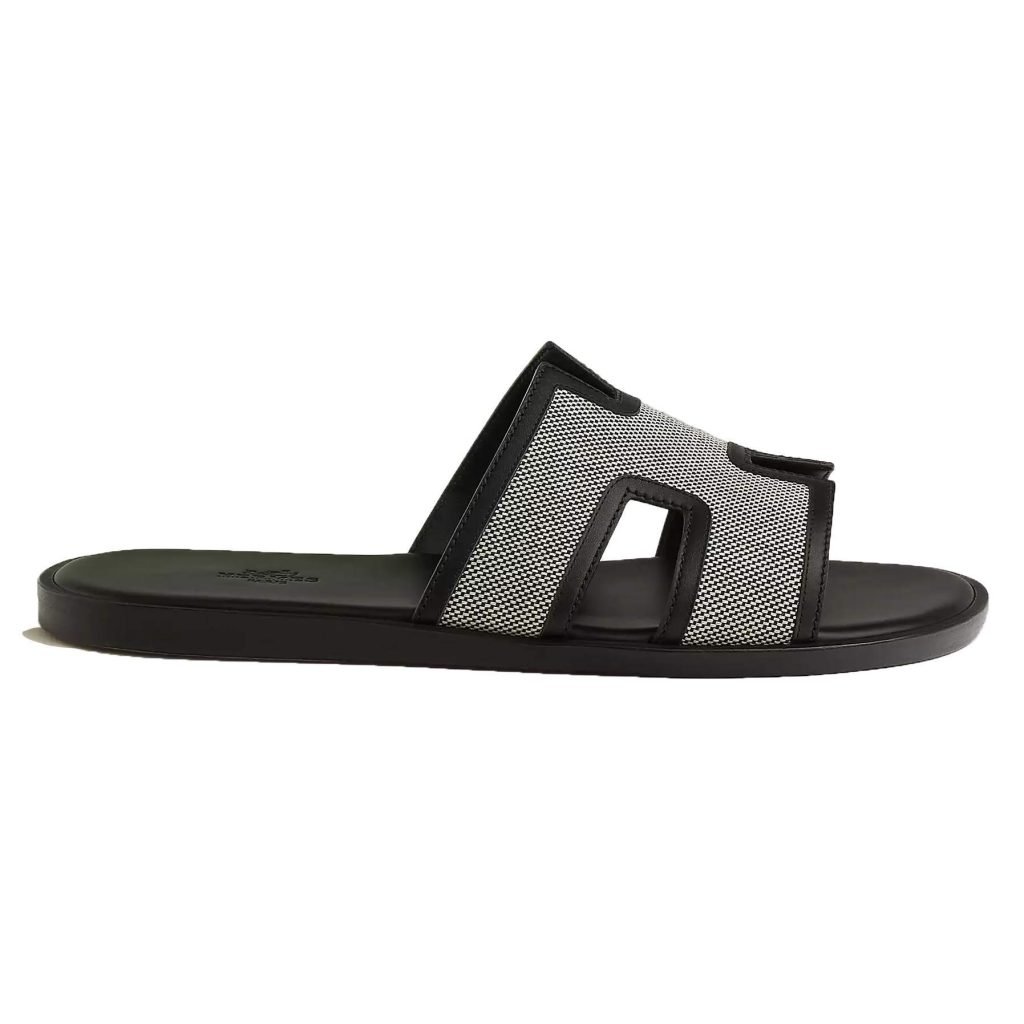 Izmir Sandals In Black And Grey – Hs142