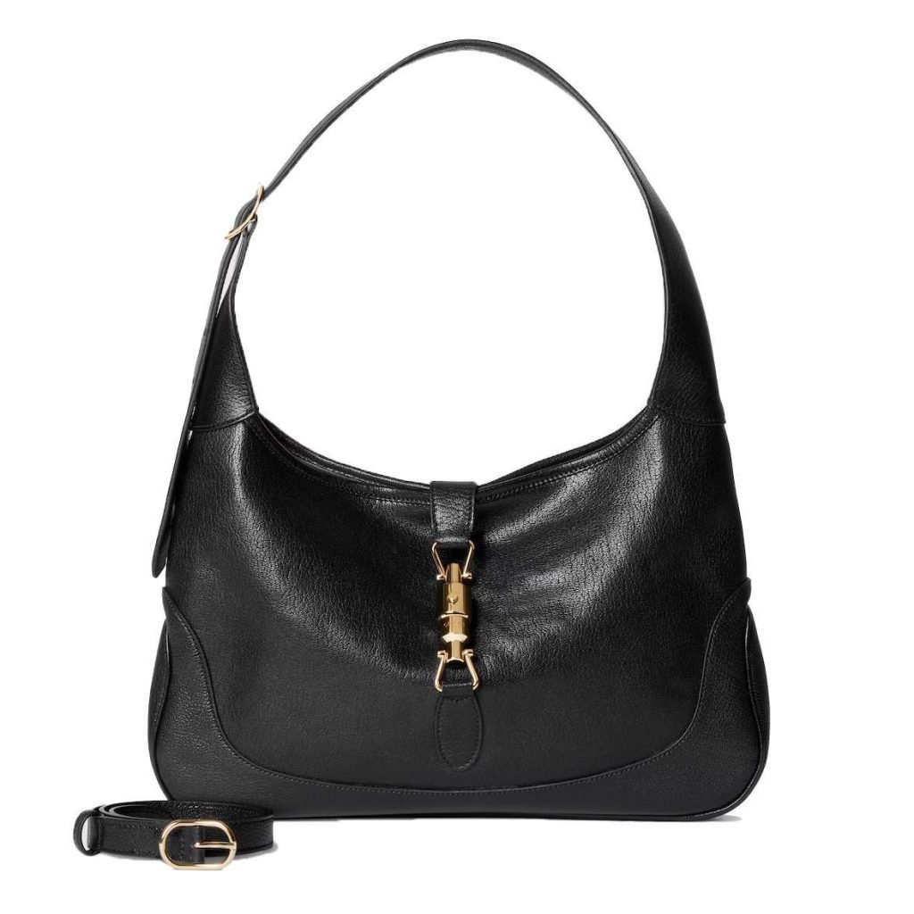 Jackie 1961 Medium Shoulder Bag Black Soft Grainy Leather