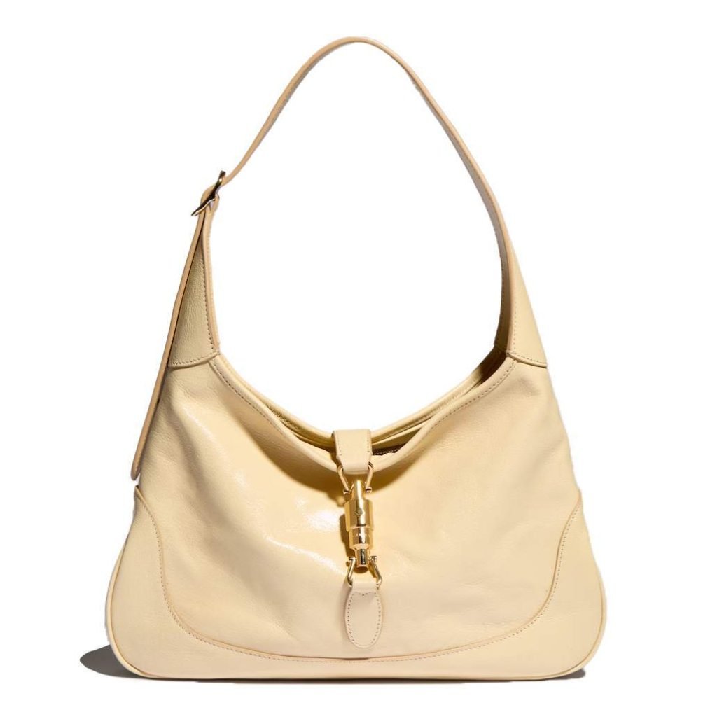 Jackie 1961 Medium Shoulder Bag Light Yellow Soft Grainy Leather