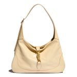 Jackie 1961 Medium Shoulder Bag Light Yellow Soft Grainy Leather