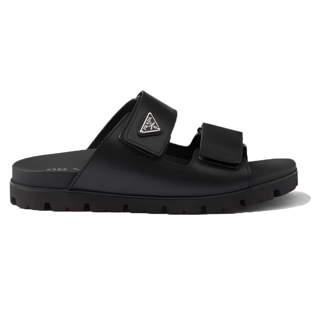Leather Strap Slides In Black – Pds44