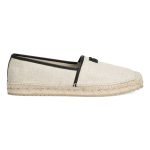 Logo Embroidered Espadrilles Sandals In Beige