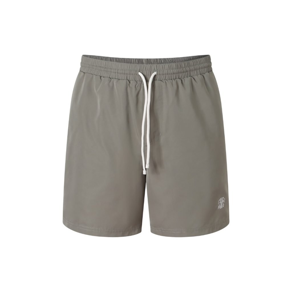 Logo Embroidererd Swim Shorts In Grey