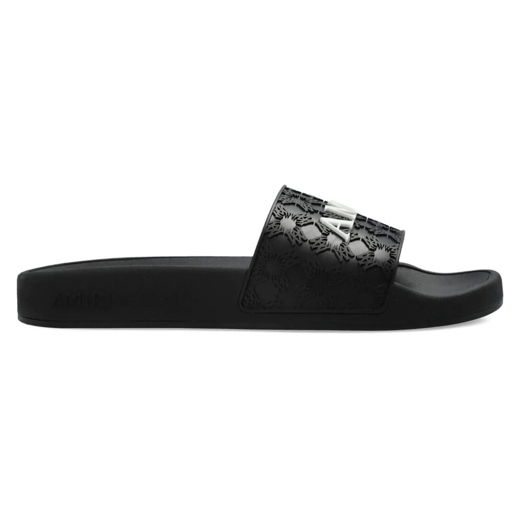 Ma Logo Embossed Slides In Black