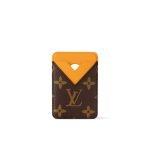 Magnet Card Holder Safran Yellow Monogram Macassar Canvas M12853