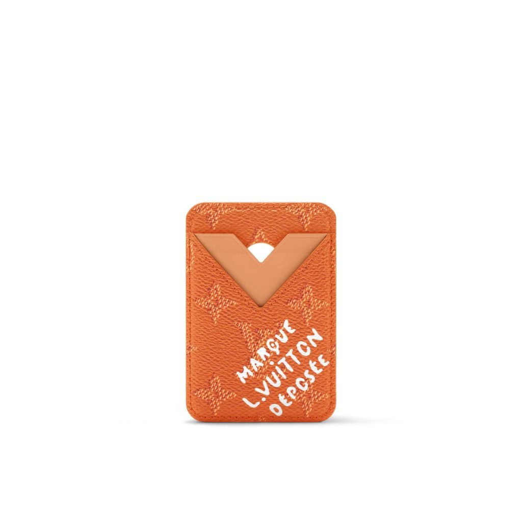 Magnetic Card Holder Caramel Monogram Heritage Canvas M26945