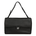 Maxi Souplissimo Large Flap Bag Black Caviar Leather