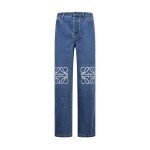 Anagram Baggy Denim Pants In Blue