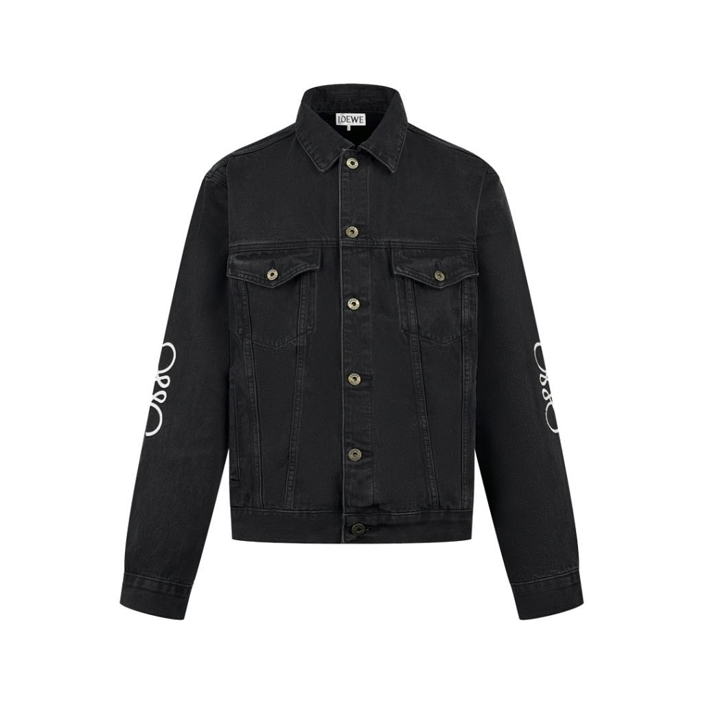 Anagram Denim Jacket In Black