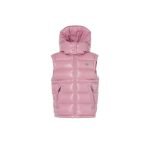 Moncler Ania Hooded Down Gilet In Pink