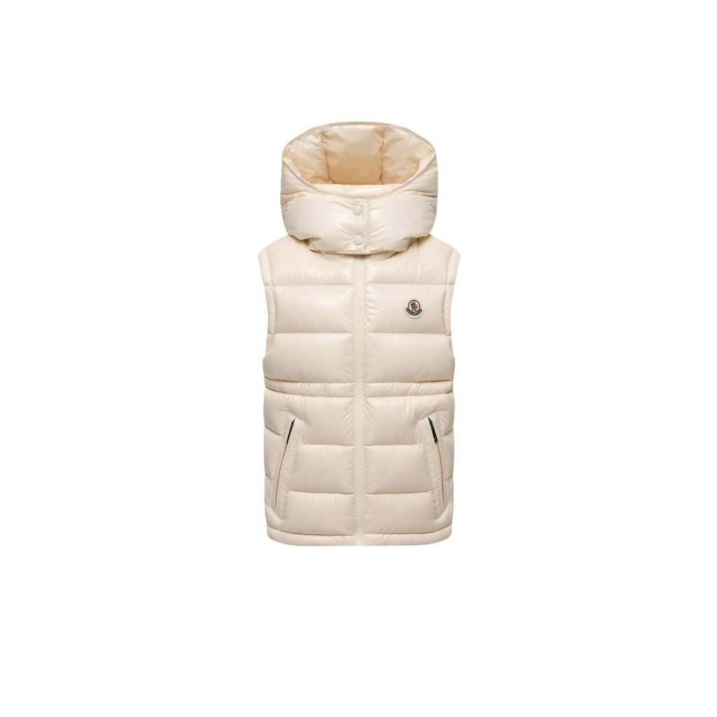 Moncler Ania Hooded Down Gilet In White