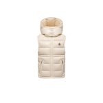 Moncler Ania Hooded Down Gilet In White