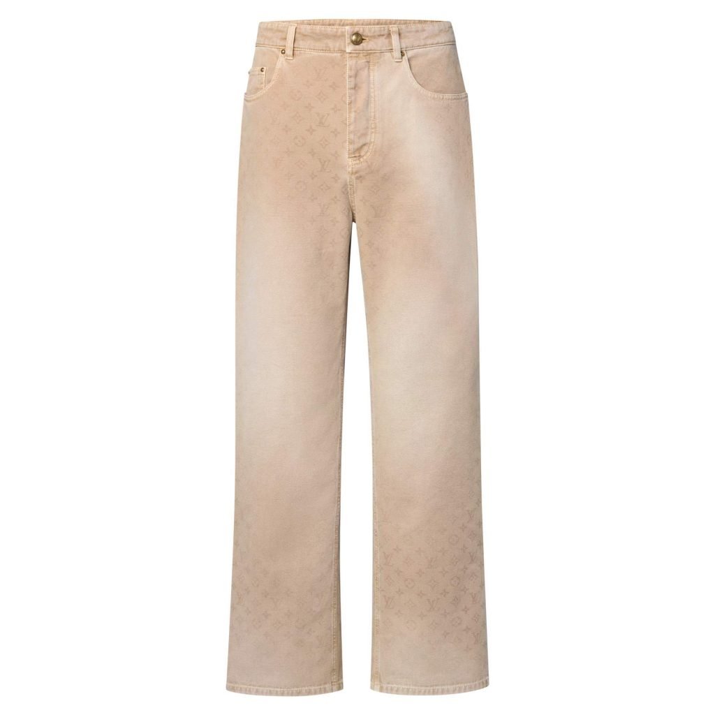 Monogram Denim Skate Pants In Camel 1Ajtwq