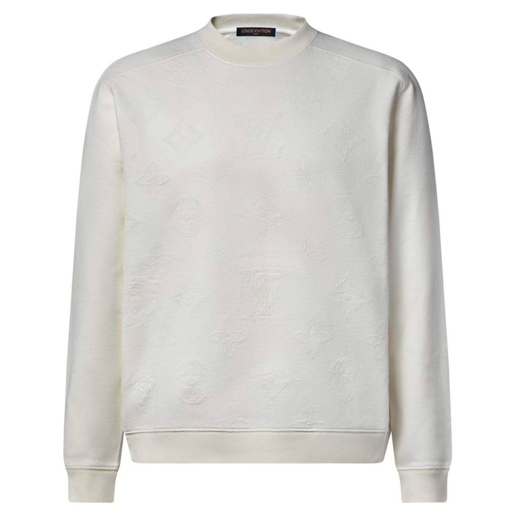 Monogram Jacquard Sweatshirt In Milky White 1Ajrjg – Sk807