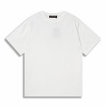 Monogram Short-Sleeved Cotton Crewneck In White 1Aiwfu