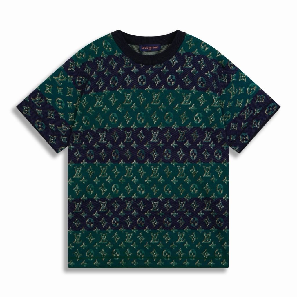 Monogram Short-Sleeved Crewneck Dark Night Blue 1Aijzy