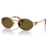 Oval Frame Sunglasses In Gold Smu52Ys – Sg206