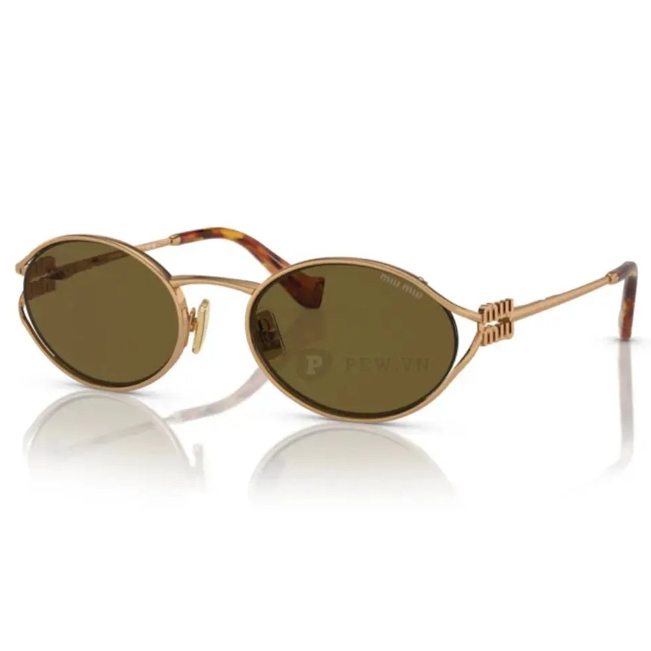 Oval Frame Sunglasses In Gold Smu52Ys – Sg206