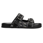 Aqua Sandals Beige And Black Oblique Jacquard – Cds45