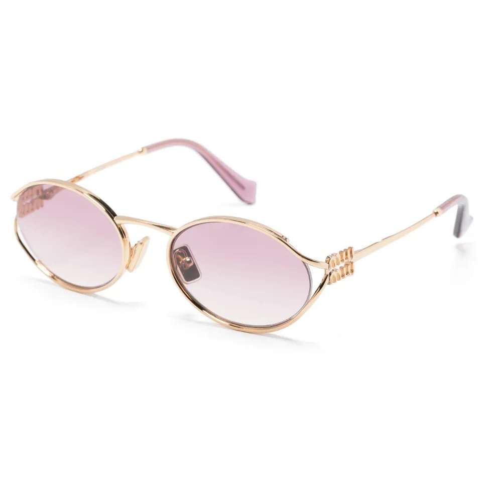 Oval Frame Sunglasses In Pink And Gold Smu52Ys – Sg205
