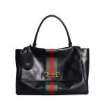Paparazzo Large Top Handle Bag Black Leather