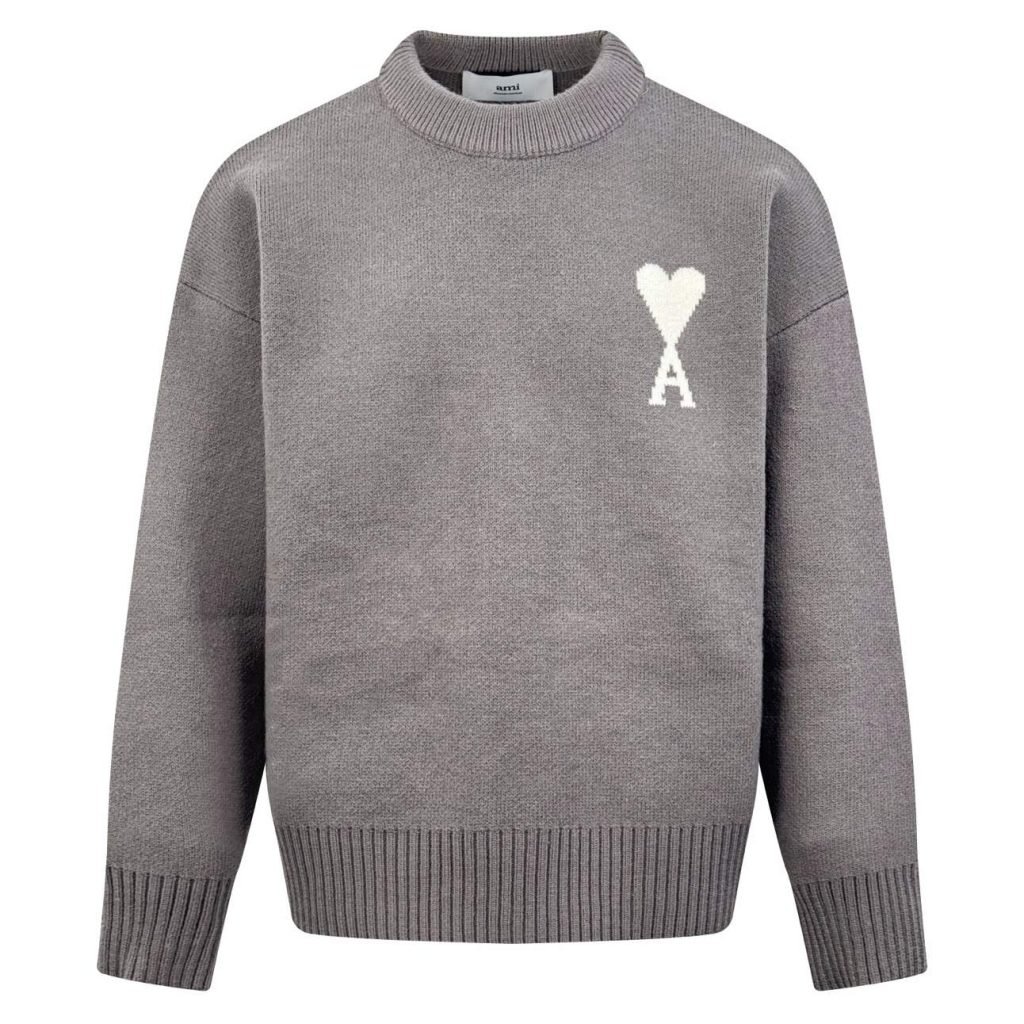 Paris Heart Printed Sweatshirt In Grey – Sk763