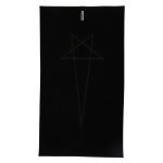 Pentagram Beach Towel In Black Cotton