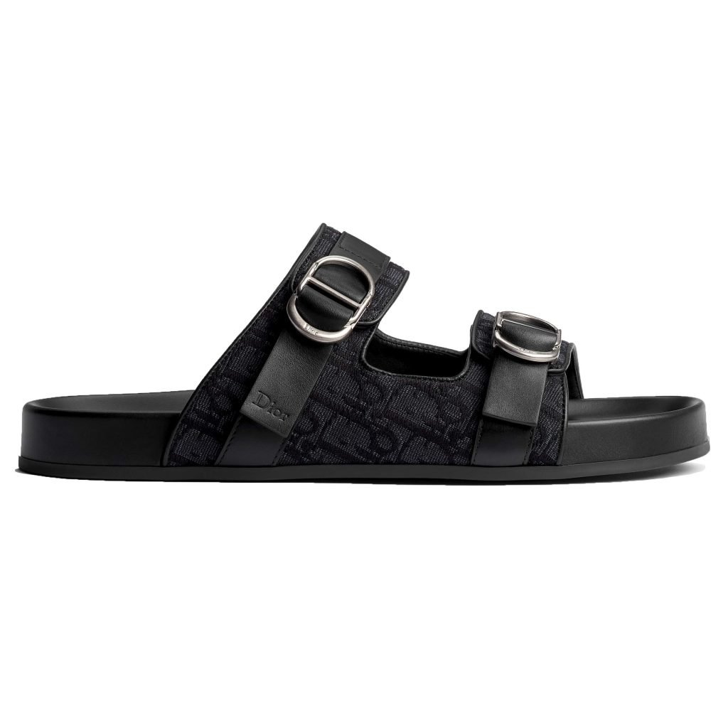 Aqua Sandals Black Oblique Jacquard – Cds44