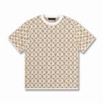 Raffia Monogram T-Shirt In Brown