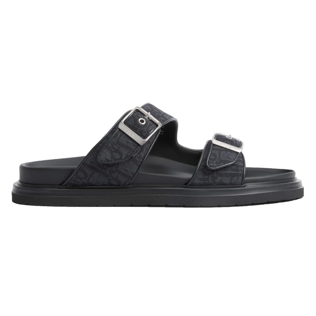Aqua Sandals Black Oblique Jacquard – Cds47