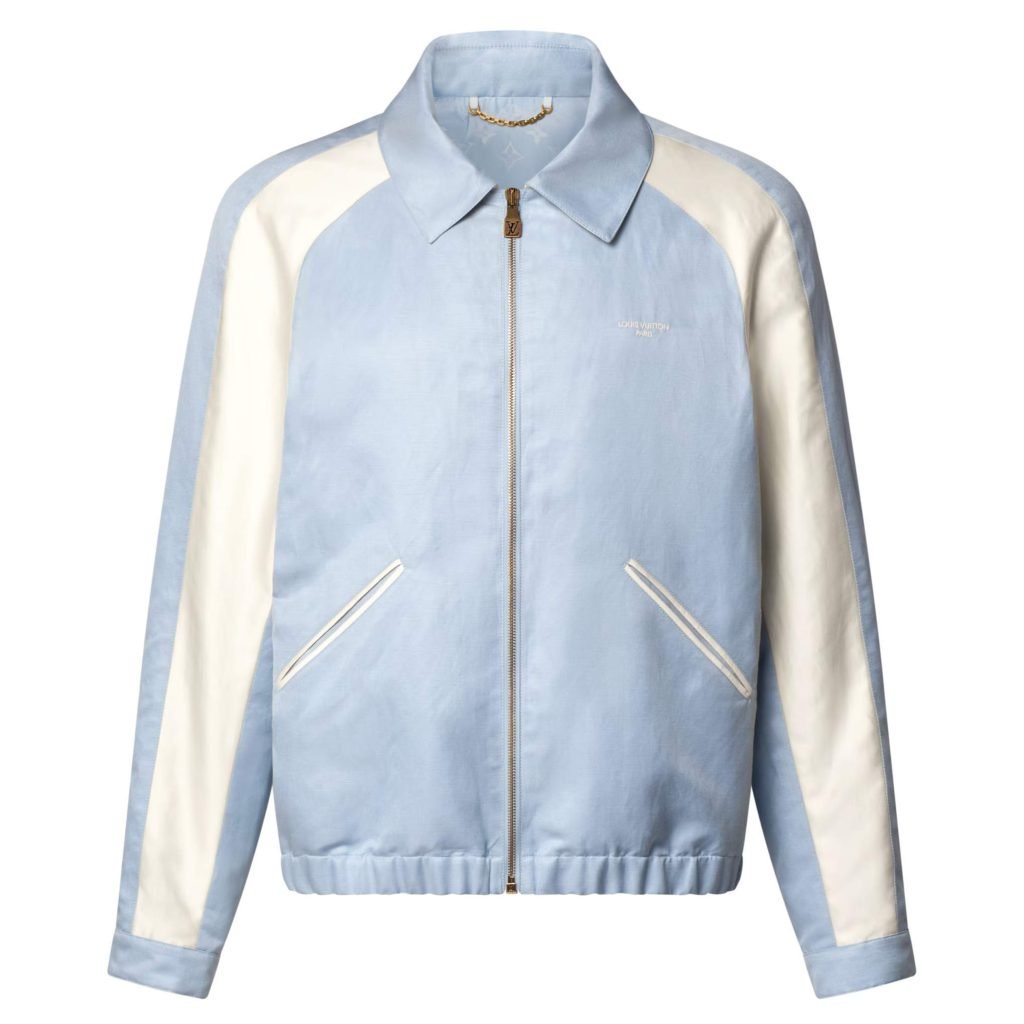 Silk Mix Souvenir Jacket In Pale Blue 1Ak6Lq