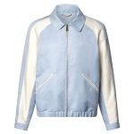 Silk Mix Souvenir Jacket In Pale Blue 1Ak6Lq