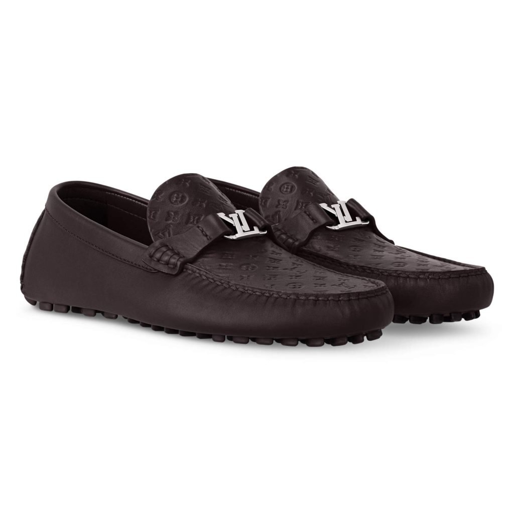 Silverstone Moccasins Brown Monogram-Embossed Calf Leather 1Ahrtb