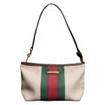 Small Pouch With Strap And Web Natural Washed Canvas