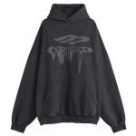3D Liquified Effect Hoodie In Black – Sk805