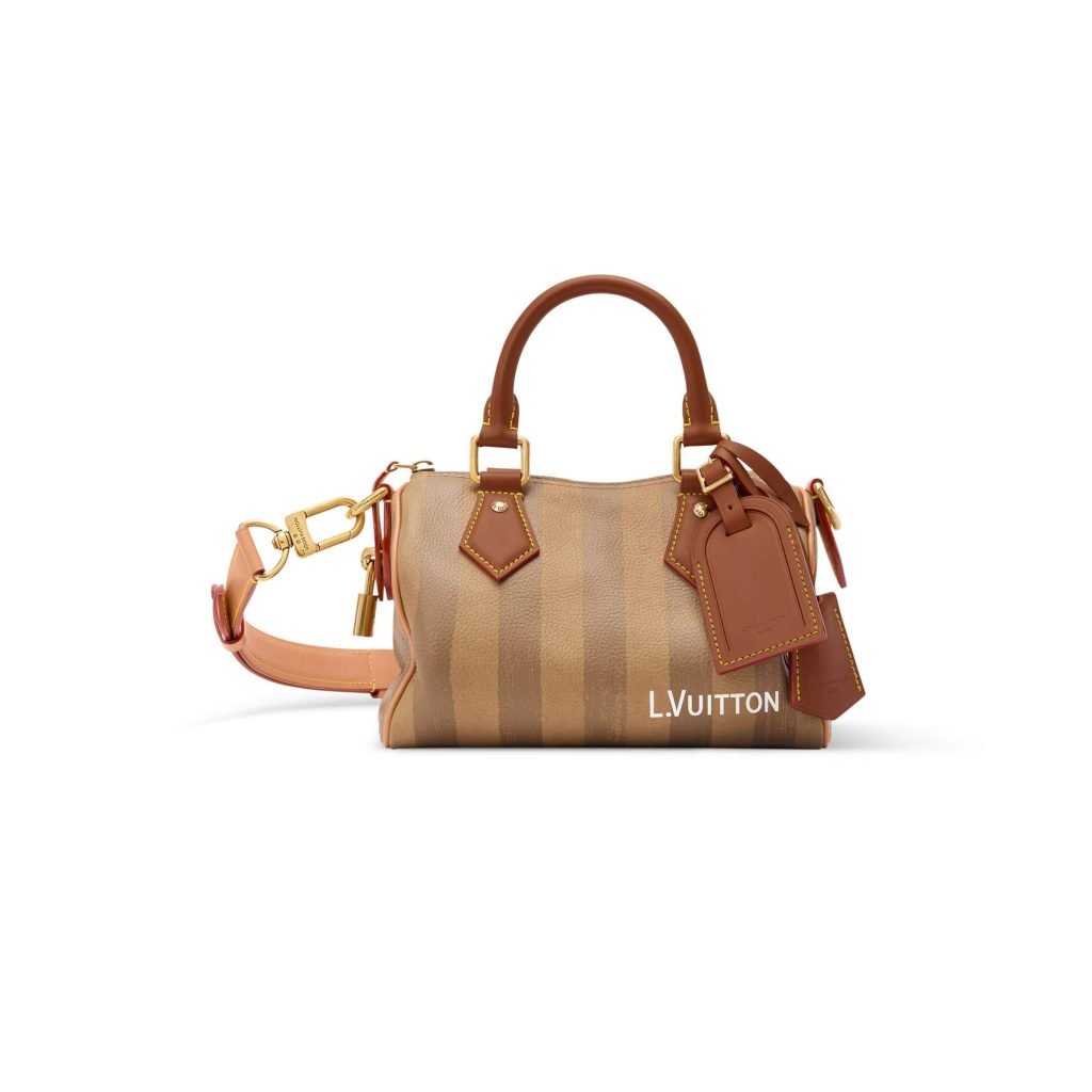 Speedy P9 Bandouliere 20 Bag Camel Washed Stripes Calfskin Leather M27980